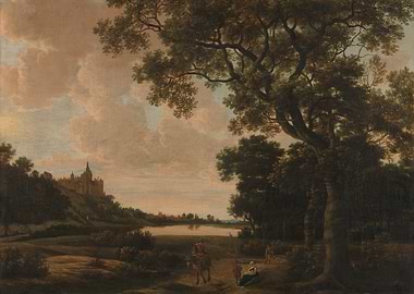 Pastoral Landscape with Castle and Figures
