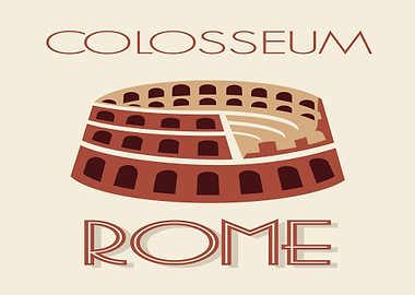 Colosseum Rome Illustration