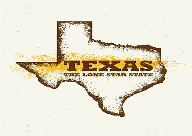 Texas The Lone Star State Map