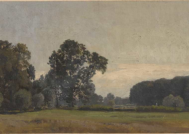 Pastoral Landscape with Trees and Field