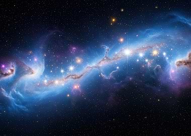 Vibrant Nebula and Stars