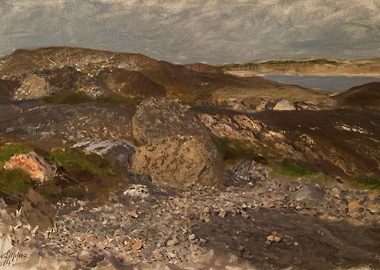 Rocky Coastal Landscape Painting