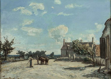 Rural Landscape with Farmer and Oxen