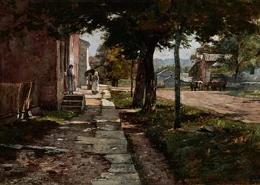 Rural Scene with Figures and Animals