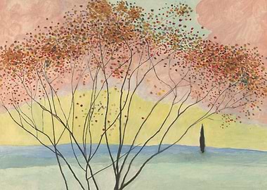 Autumn Tree Landscape Painting