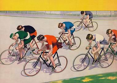 Vintage Bicycle Race on Track