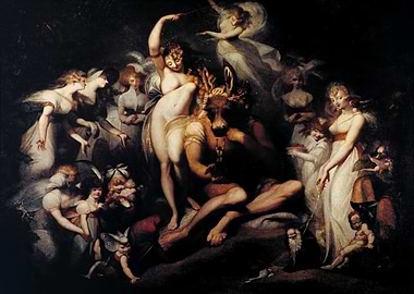 Mythological Scene with Satyr and Nymphs