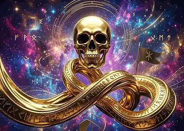 Golden Skull and Cosmic Runes