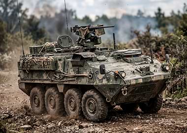 Armored Vehicle in Action