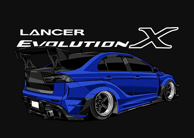 Blue Lancer Evolution X