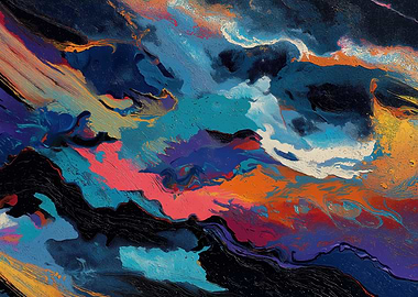 Vibrant Abstract Swirls of Color