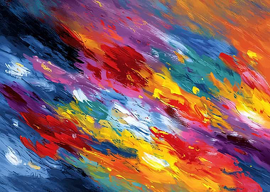 Vibrant Abstract Brushstrokes