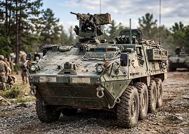 Military Stryker Armored Vehicle