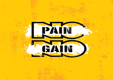 No Pain No Gain Text Art