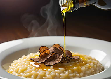 Truffle Risotto with Olive Oil Drizzle