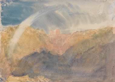 Watercolor Landscape with Castle