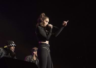 Singer performing on stage