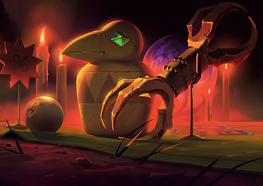 Mysterious Altar with Robotic Claw