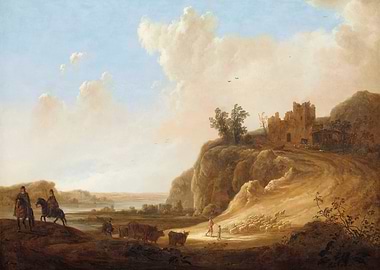 Pastoral Landscape with Figures and Animals