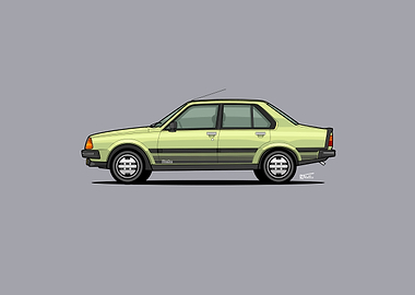 R18 Turbo Car Illustration