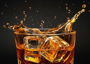 Whiskey Splash in Glass