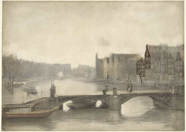 Amsterdam Canal Bridge Scene