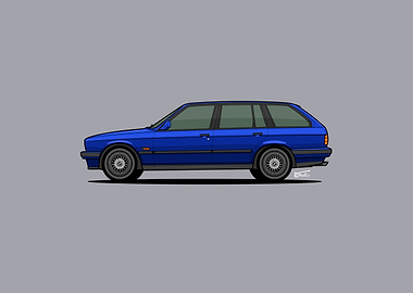 E30 Touring Car Illustration
