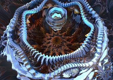 Blue Light 007 - Fractal Landscapes