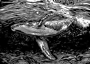 Celestial Leviathan Stylized Whale