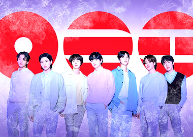 BTS members in pastel outfits