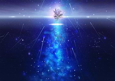 Tree in a starry galaxy