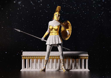 Grecian Warrior Statue