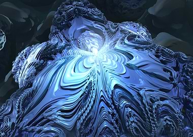 Blue Light 006 - Fractal Landscapes