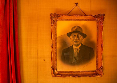 Vintage Portrait in Ornate Frame