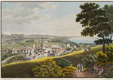 Scenic European Town by the Lake