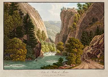 Mountain Gorge River Landscape