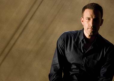 Ben Affleck Poses Against Textured Wall