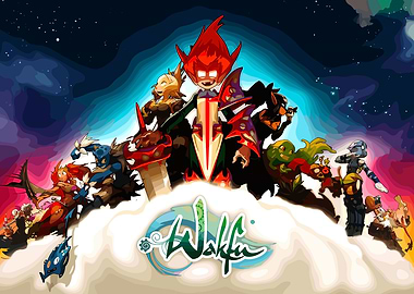 Wakfu Characters in Cosmic Background
