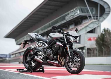 Triumph Street Triple RS Motorcycle on Track