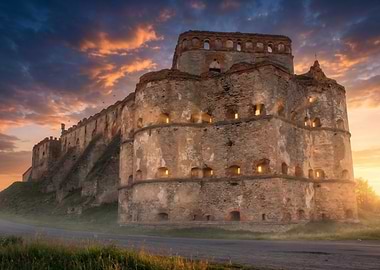 Ancient Castle at Sunset