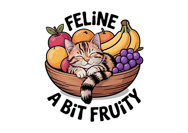 Feline A Bit Fruity Cat Illustration
