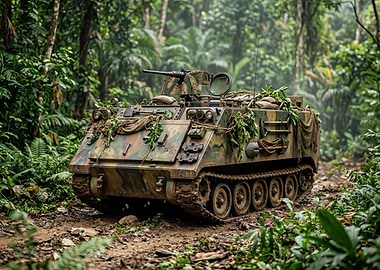 Armored Vehicle in Jungle