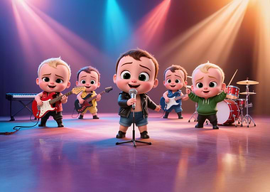 Baby Band Performing on Stage