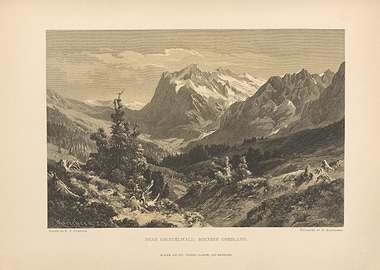 Alpine Landscape Near Grindelwald