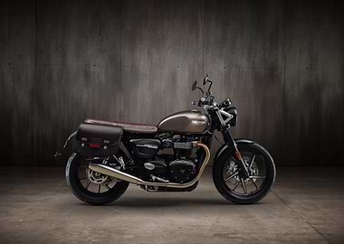 Triumph Motorcycle with Saddlebags