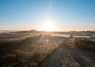 Sunrise over a Frosty Landscape