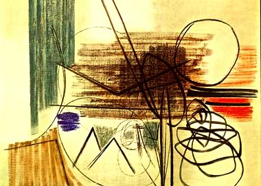 Abstract Composition with Geometric Shapes