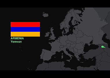 Armenia Flag and Map