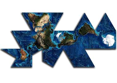 Abstract World Map Mosaic