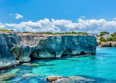 Turquoise Sea Meets Rugged Cliffs